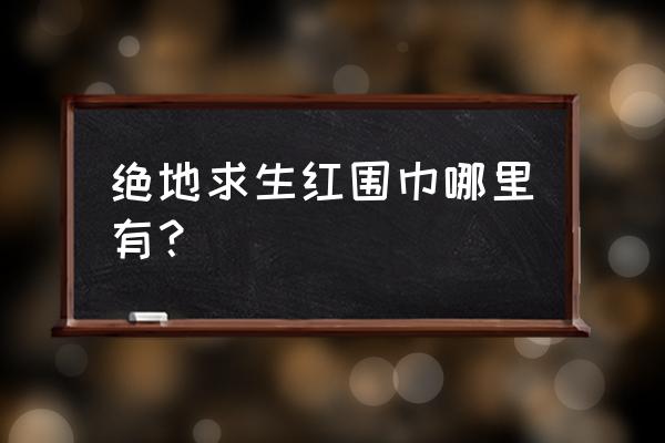 绝地求生的围巾有几个 绝地求生红围巾哪里有？