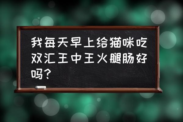 吃多双汇火腿肠好吗 我每天早上给猫咪吃双汇王中王火腿肠好吗？