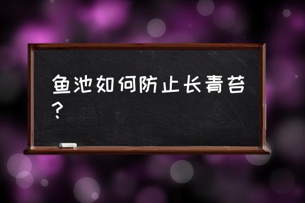 鱼池爱生青苔怎么处理 鱼池如何防止长青苔？