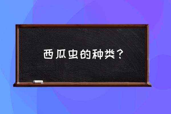 西瓜虫多少钱一斤 西瓜虫的种类？